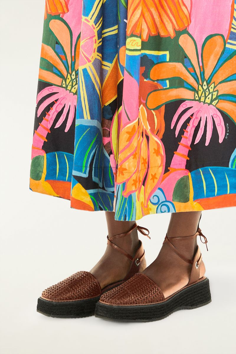 Flatform Fechada Tela Tramada Com Amarra