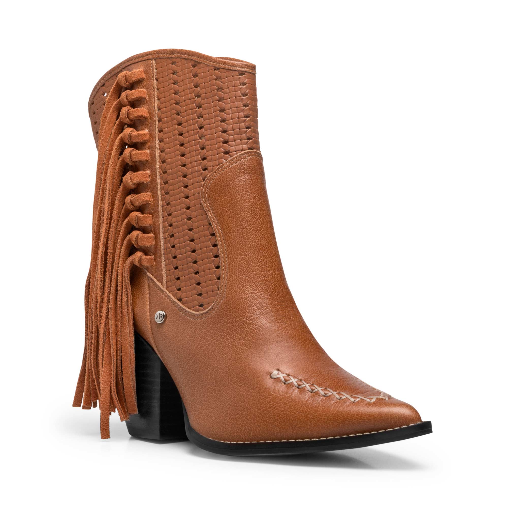 bota cano curto franja