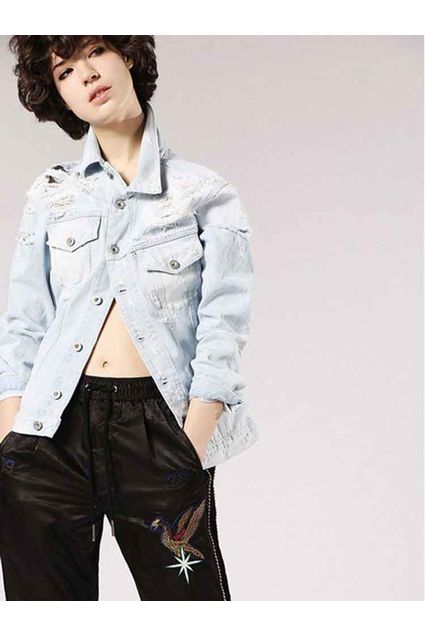 jaqueta jeans diesel feminina