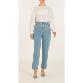 Calça Iódice Mom Cós Alto Barra A Fio Jeans Menor preço em Calça Iódice Mom Cós Alto Barra A Fio Jeans