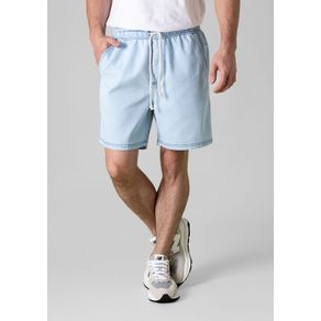 Shorts Jeans Masculino Com Cadarço - Azul Claro Menor preço em Shorts Jeans Masculino Com Cadarço - Azul Claro