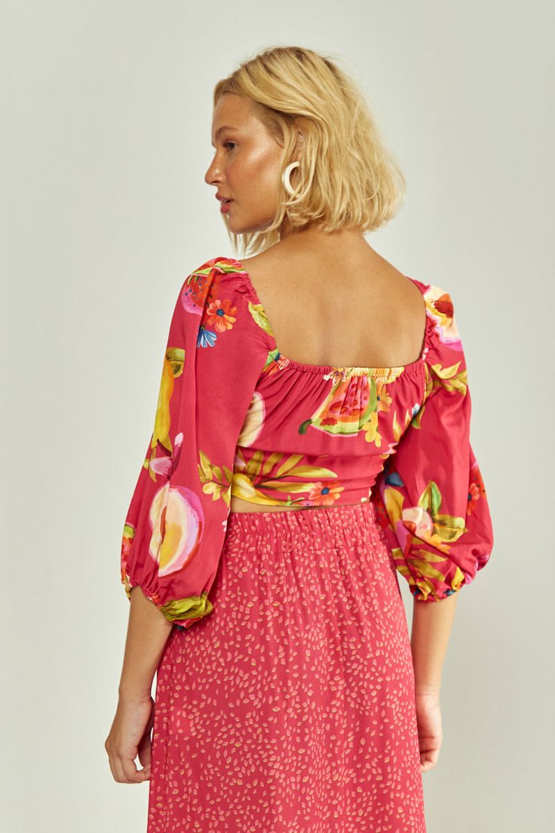 Blusa Estampa Doce Fruta Cropped