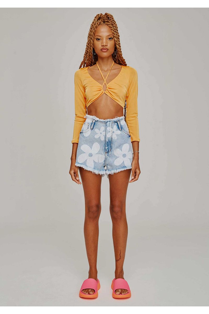 Blusa Cropped com Amarração