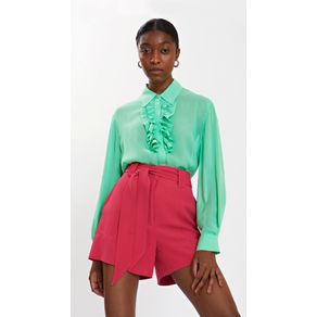 Shorts Iódice Reto Com Faixa Rosa 40