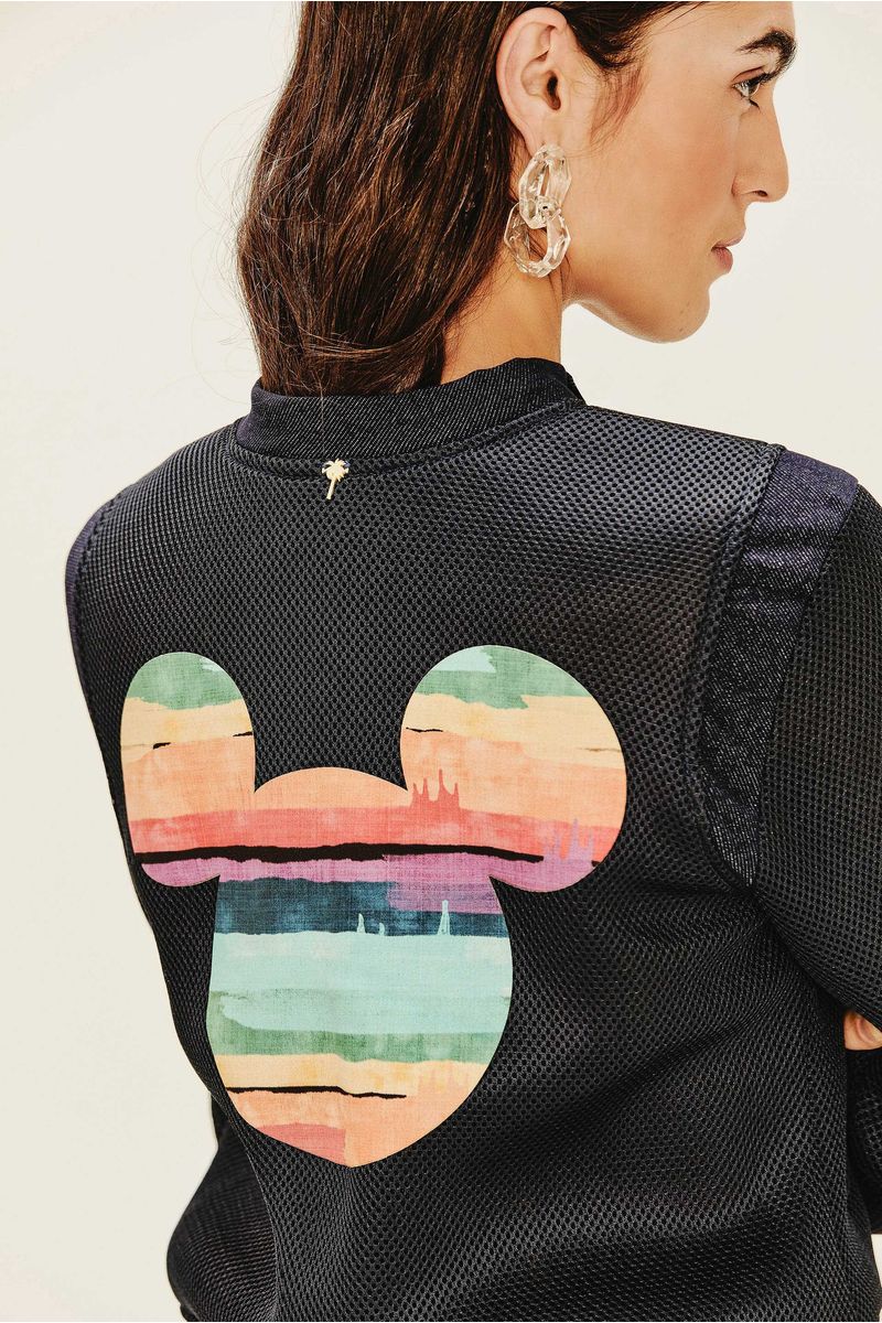 Jaqueta Bomber Mickey Patch Rainbow