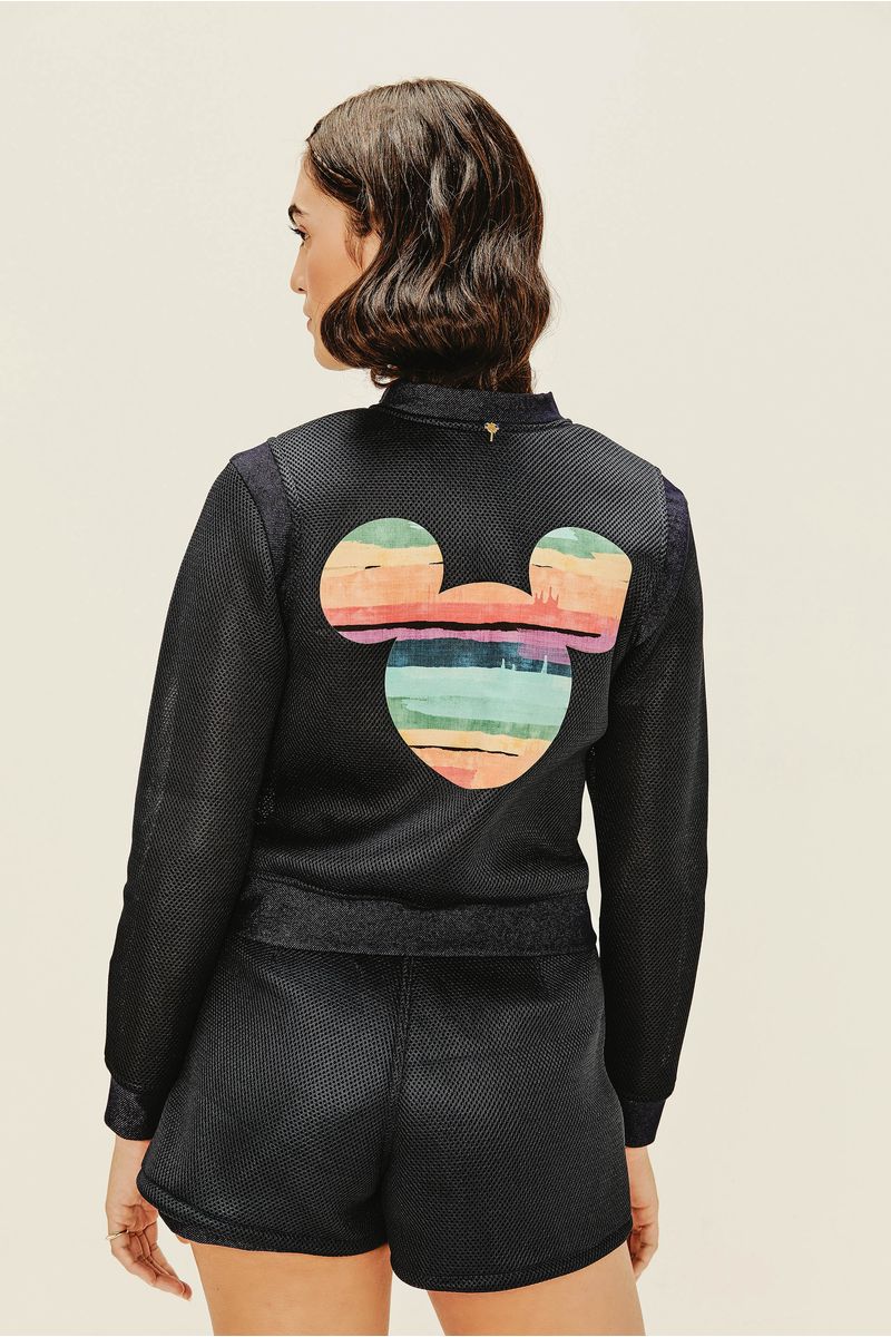 Jaqueta Bomber Mickey Patch Rainbow