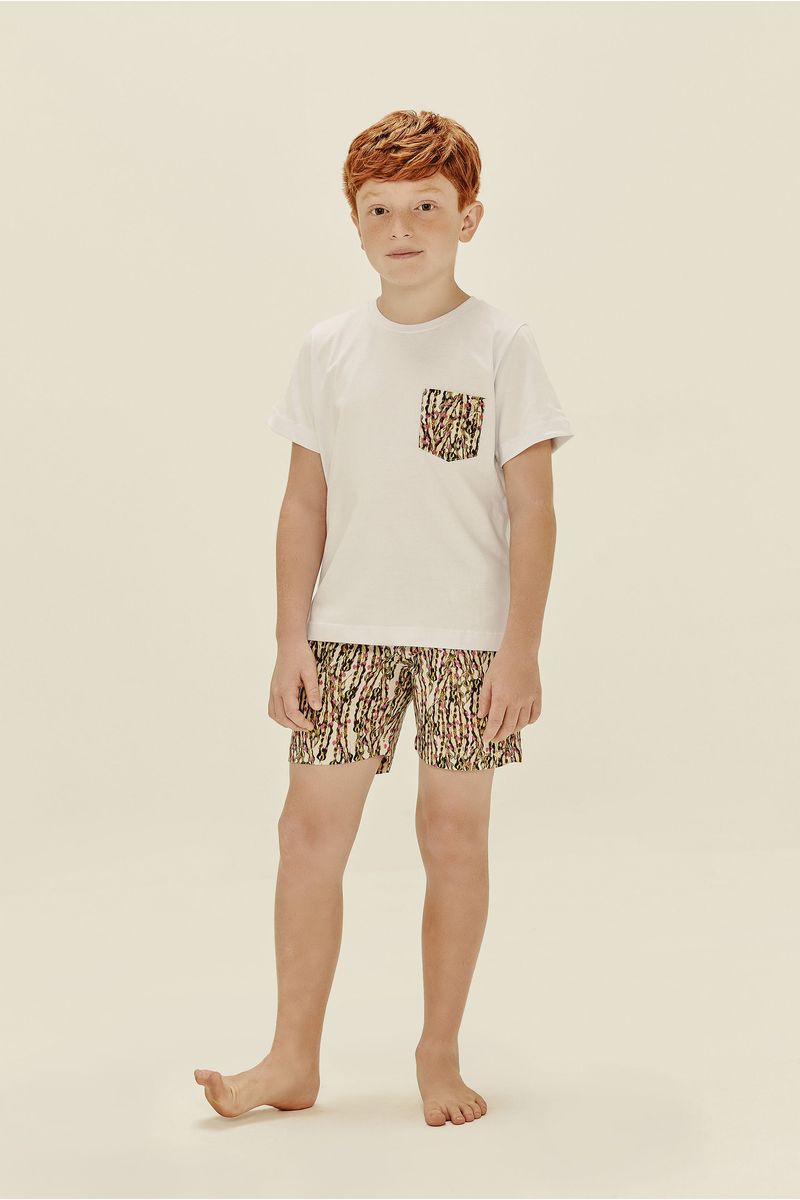 T-Shirt Infantil com Bolso Sementes