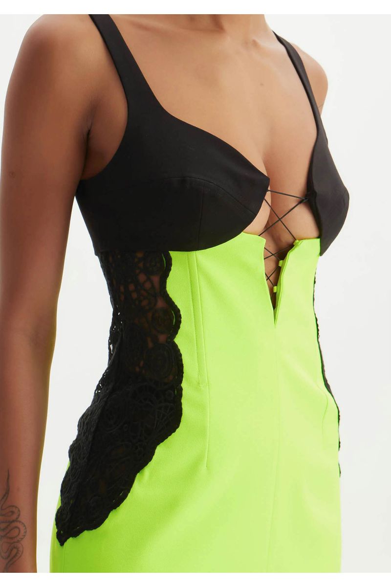 Vestido Super Midi Com Fenda