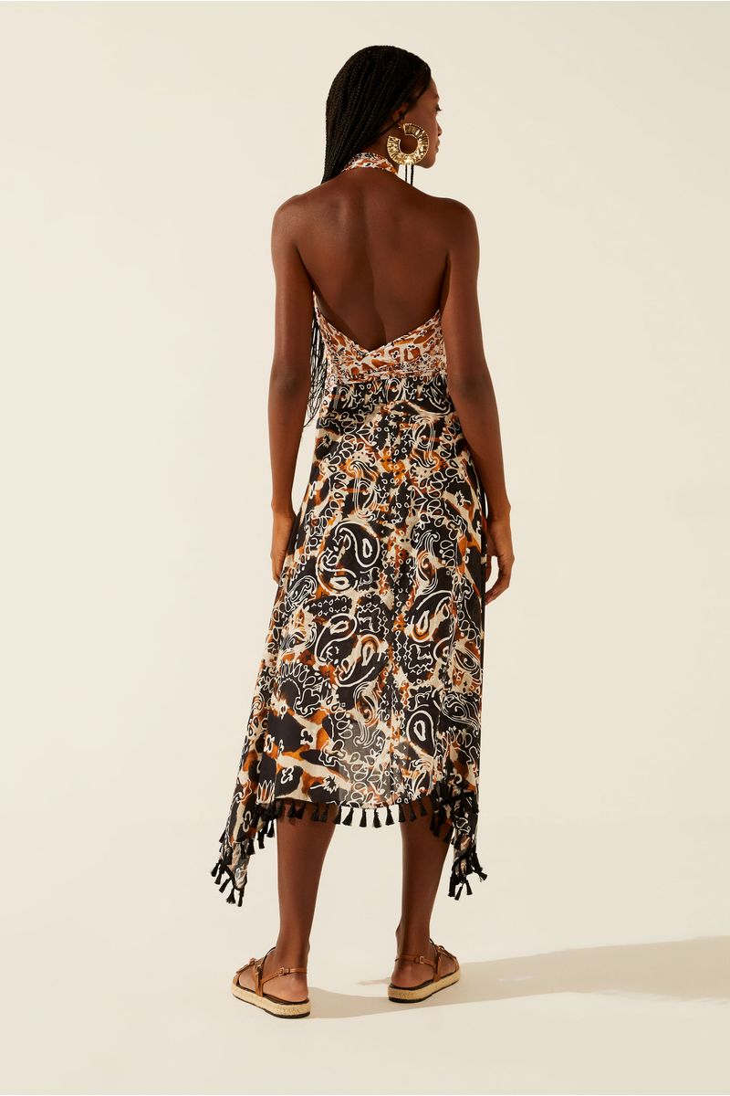Saia Midi com Tassels Bandana Masai