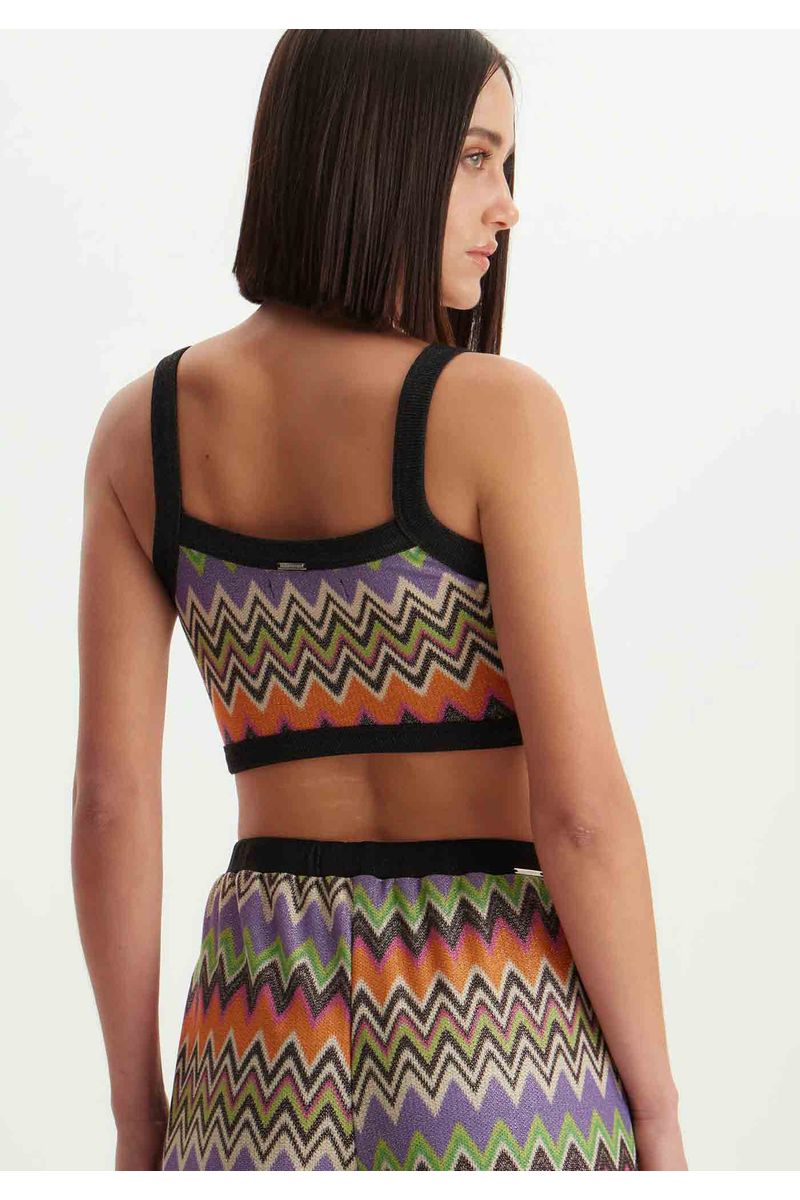 Top De Alça Estampado
