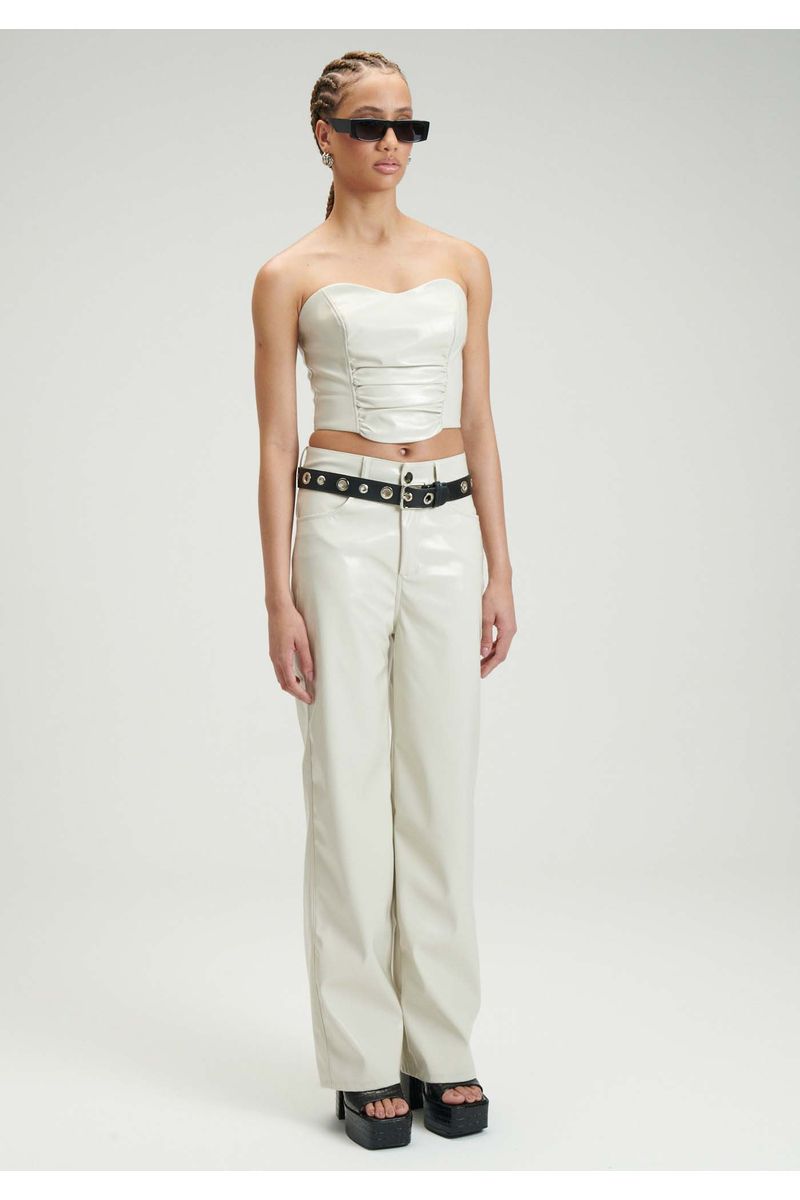 Calça Wide Leg Cintura Alta