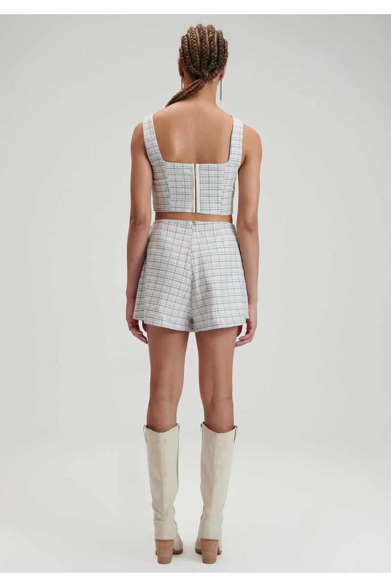 Short Saia com Fivelas Strass