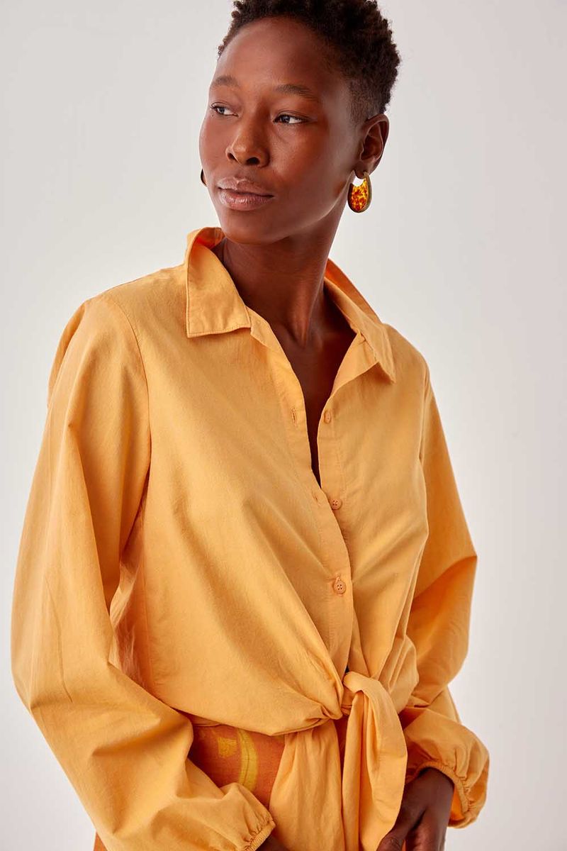 Camisa Voil Com Punho Elástico