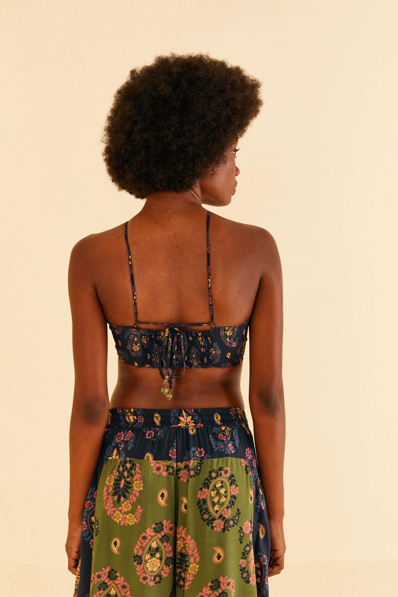 Top Estampado Jardim Paisley