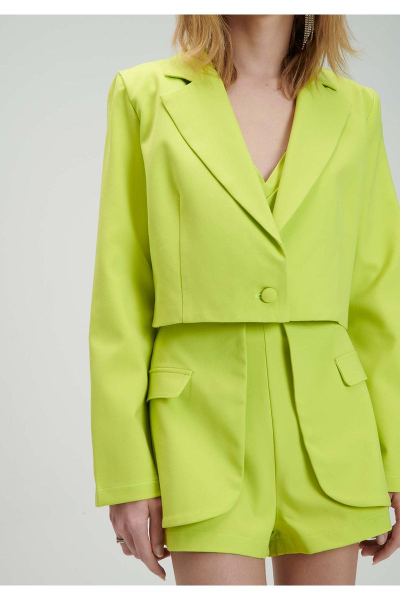 Blazer Curto Manga Longa