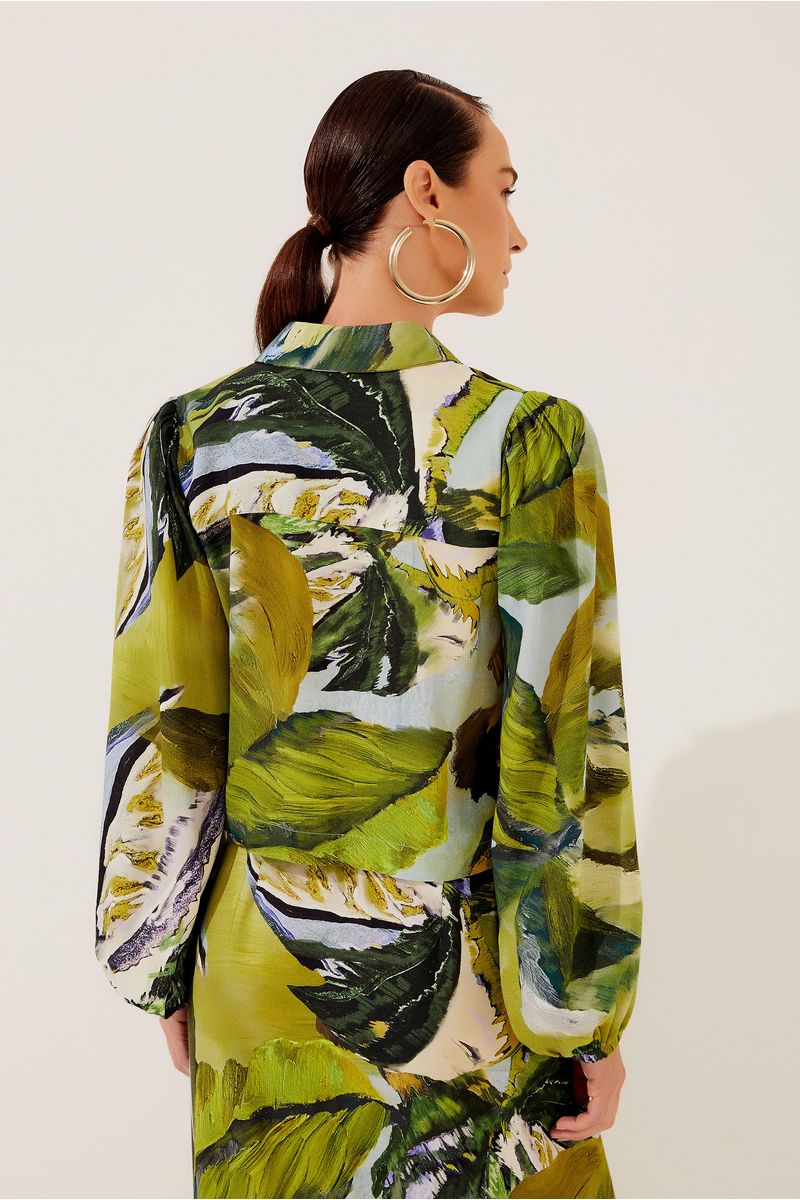 Camisa Manga Longa Cropped Coqueiro