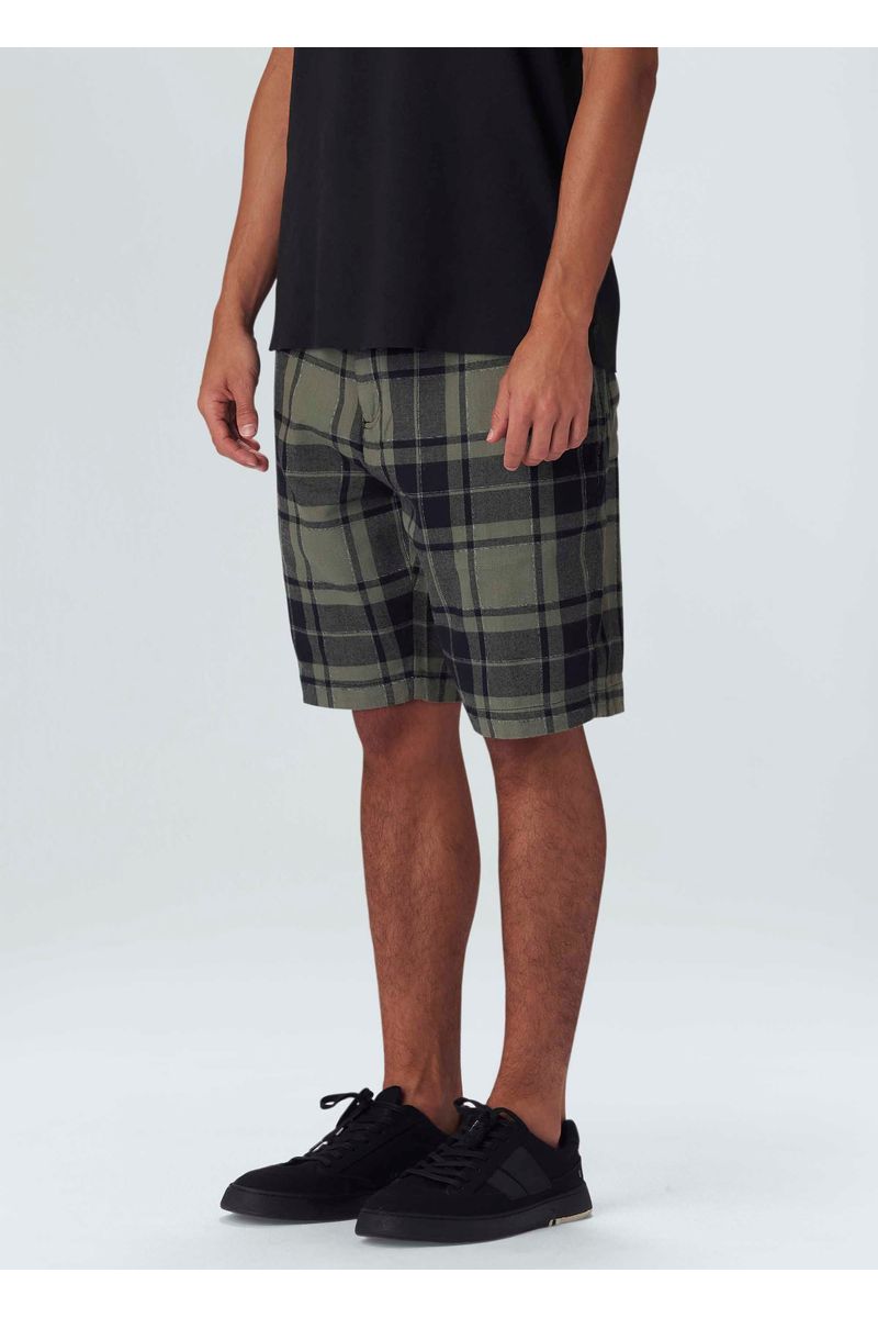 Bermuda alfaiataria flannel chess