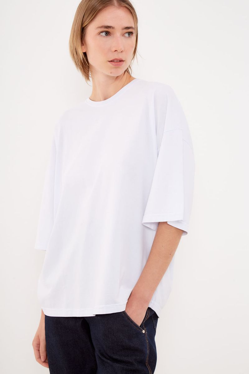 Blusa Malha Decote Canoa