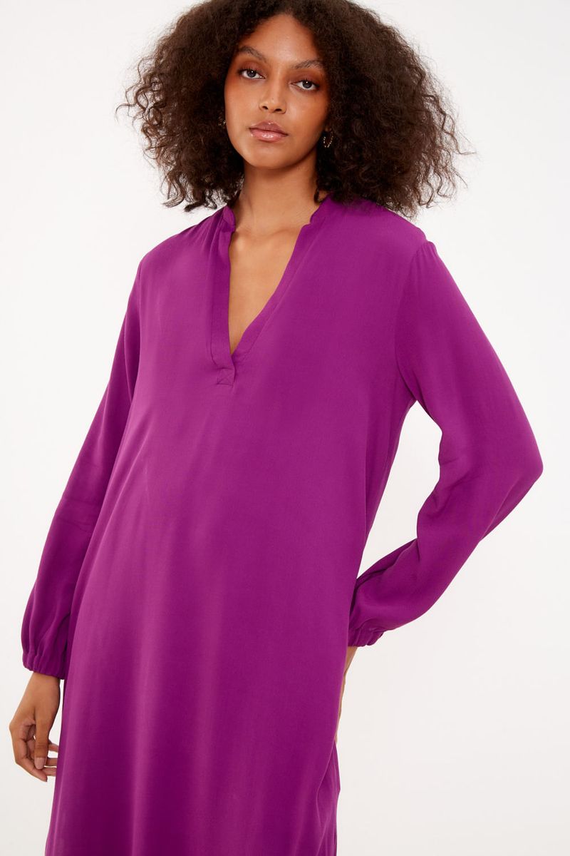 Vestido Chemise Unicolor