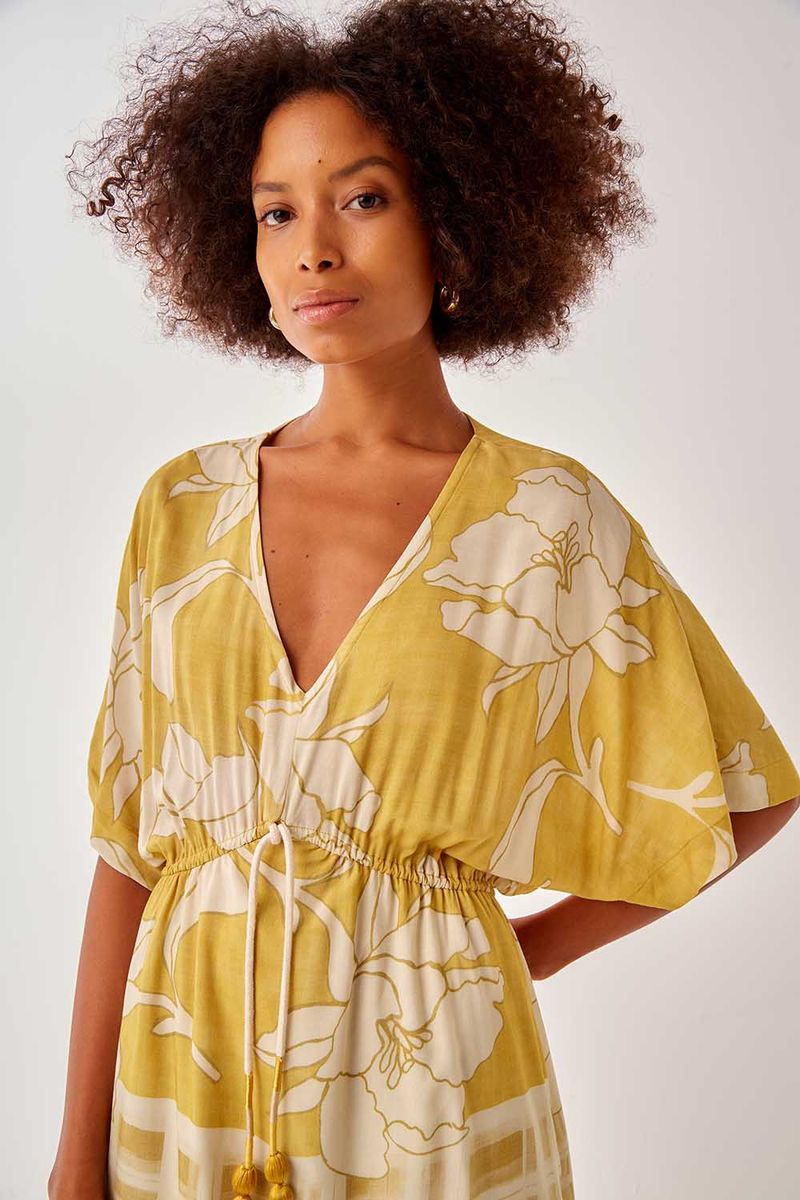 Vestido Estampa Aster Sol Curto