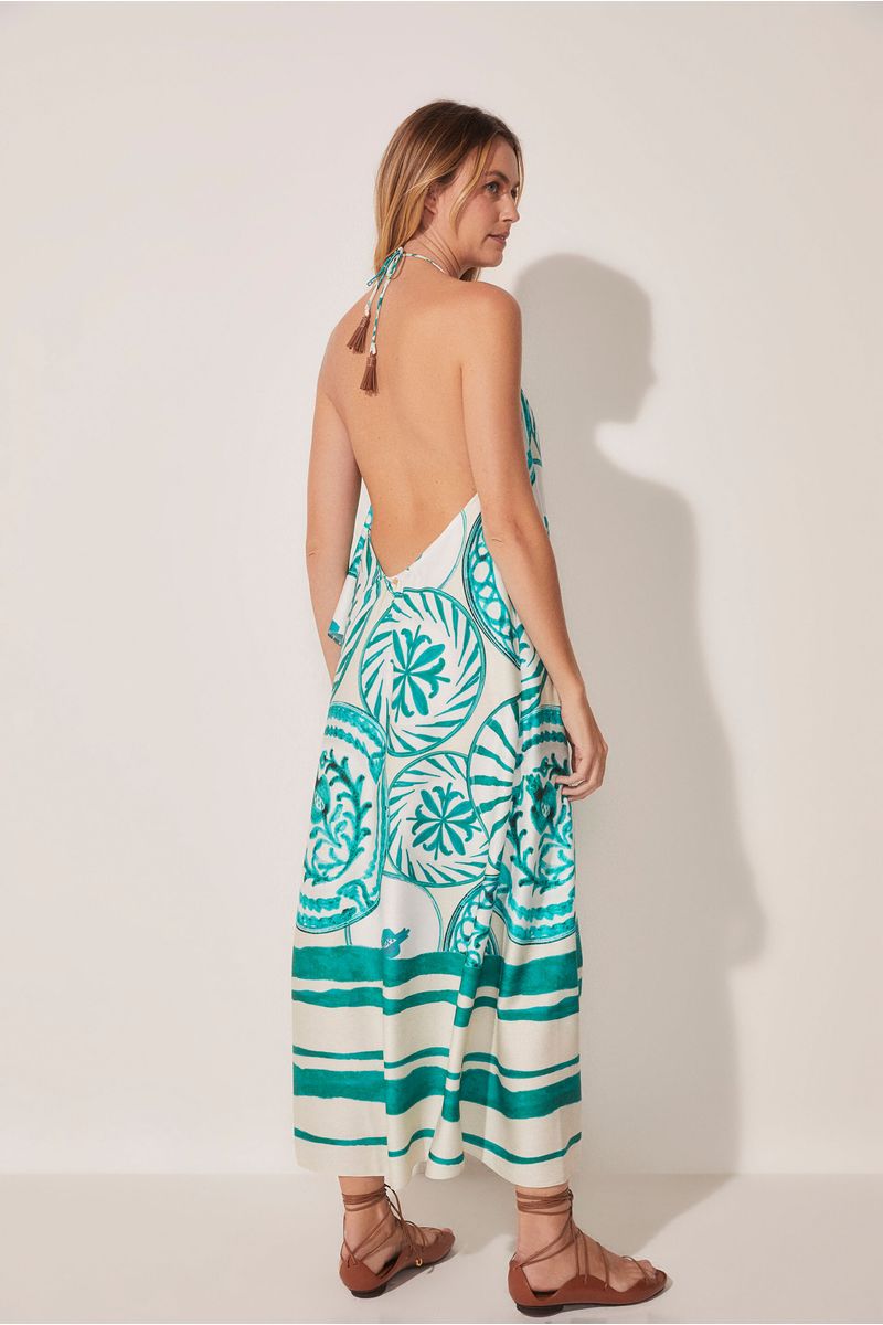 Vestido Longo Pratos Localizado