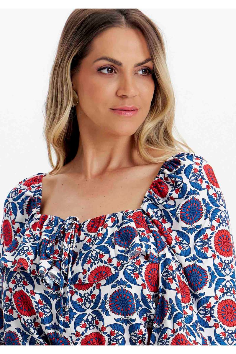 Blusa Manga 3/4 Estampada