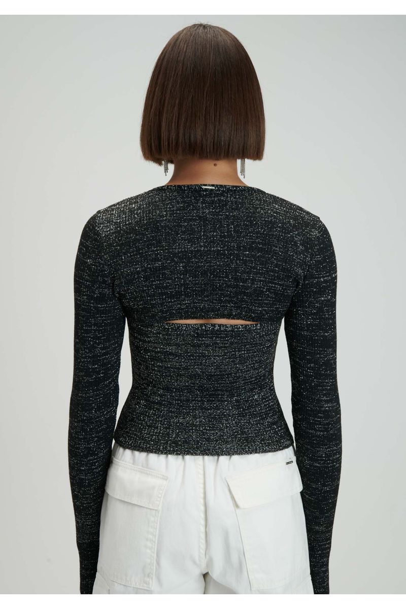 Blusa Tricot Com Sobreposicao