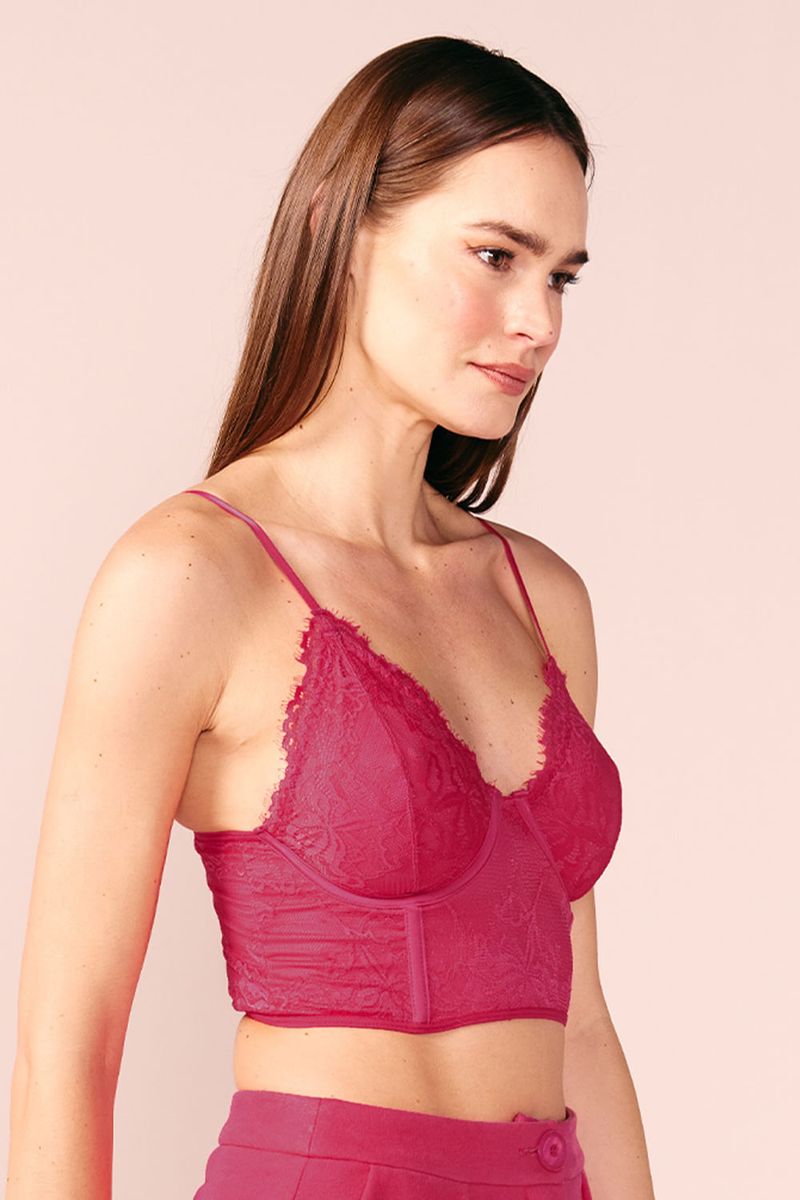 TOP CORSET -CHERRY