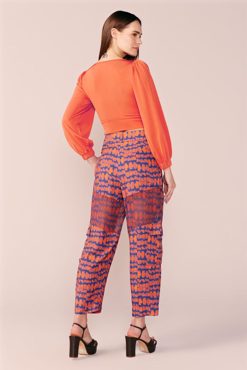 BLUSA CROPPED MOLETOM -TERRACOTA