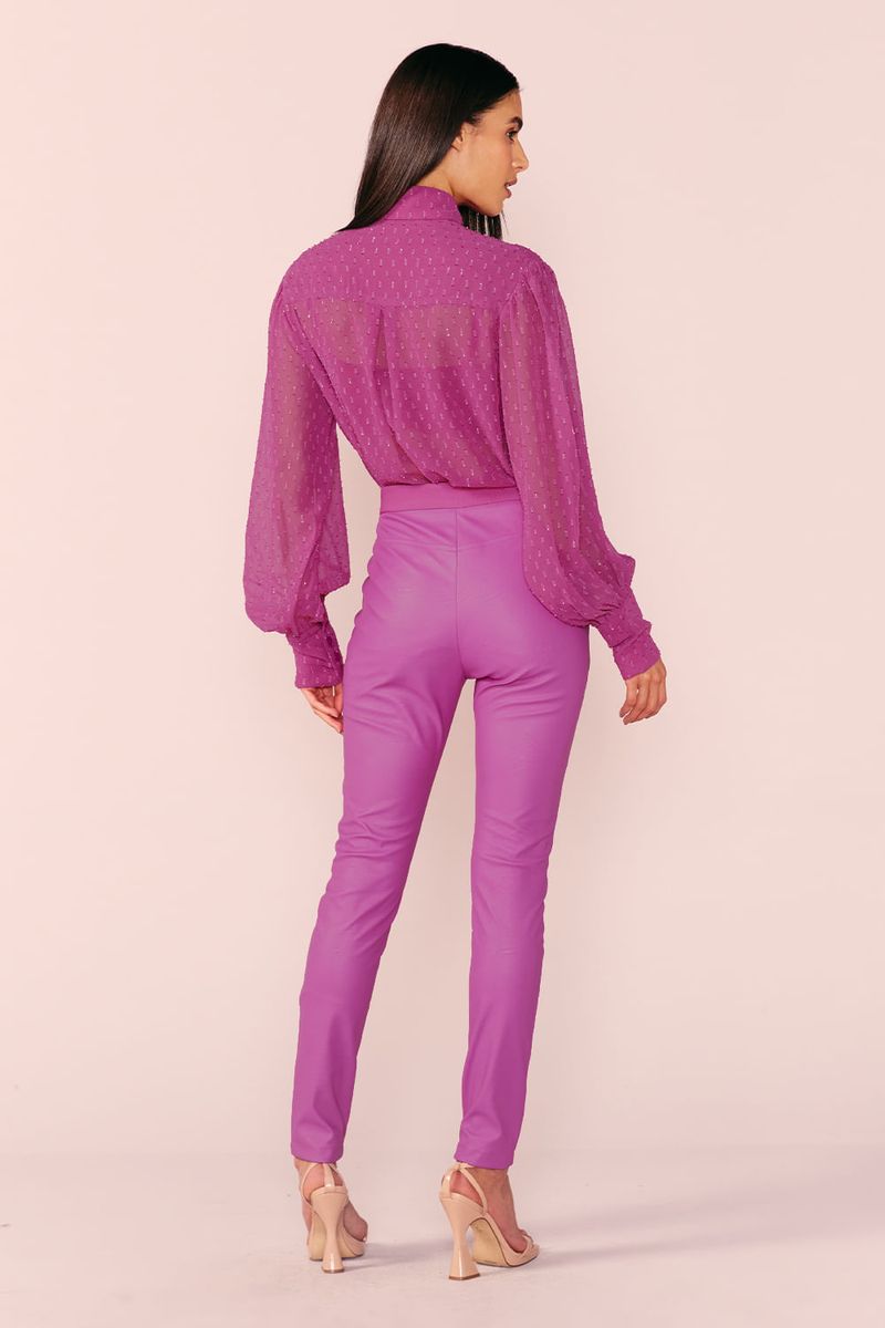 CAMISA CHIFFON PINGOS -MAXI PINK