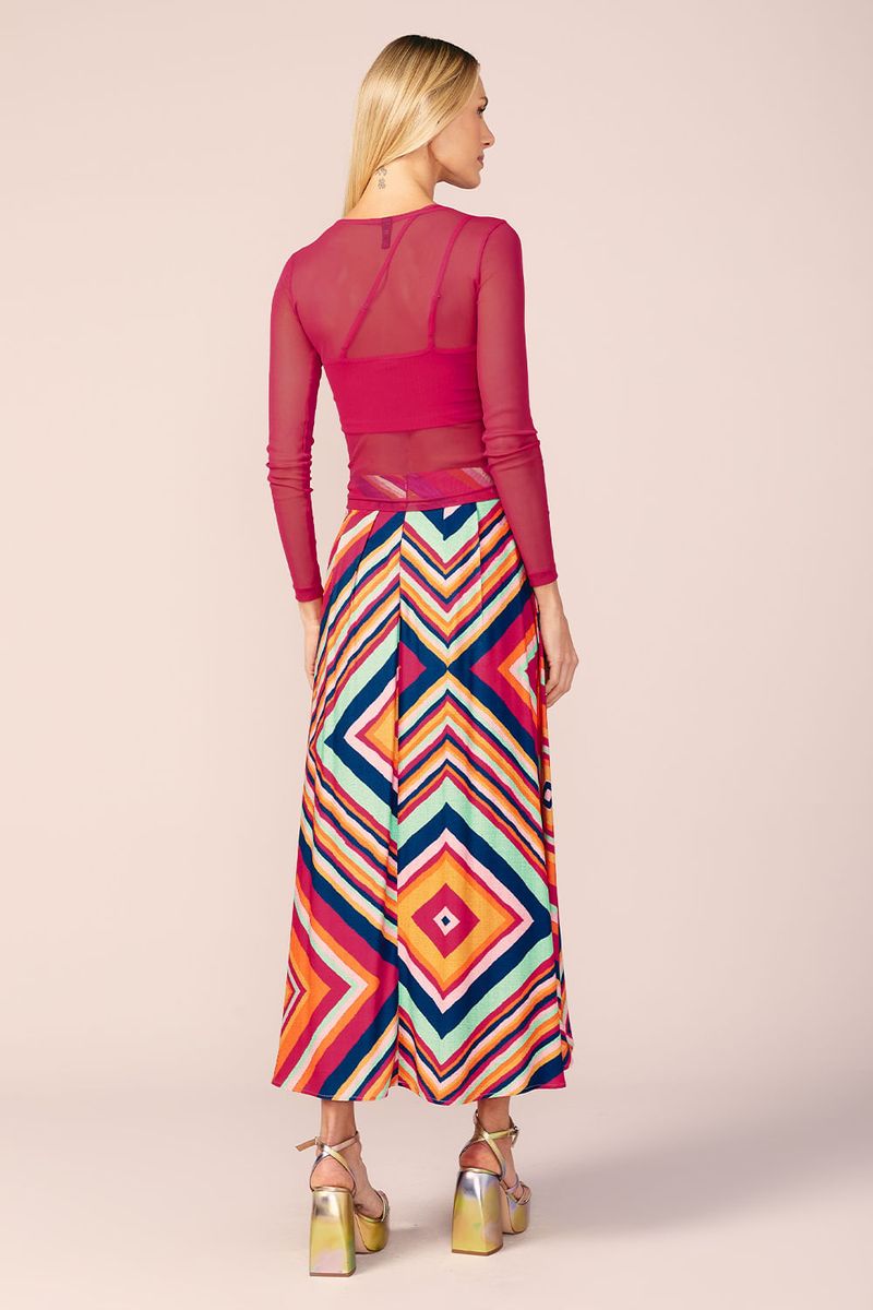 CONJUNTO BLUSA TULE + TOP -CHERRY