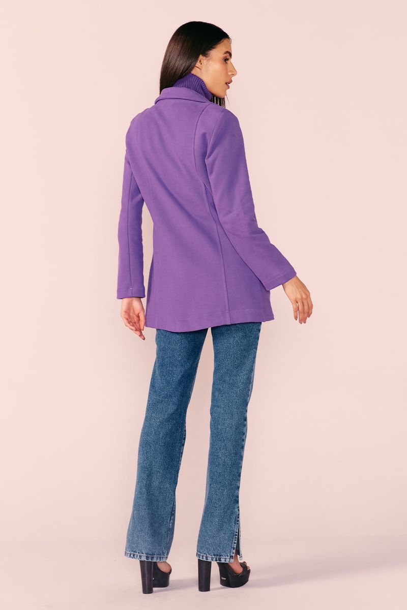 BLAZER MOLETOM ALONGADO -PURPLE
