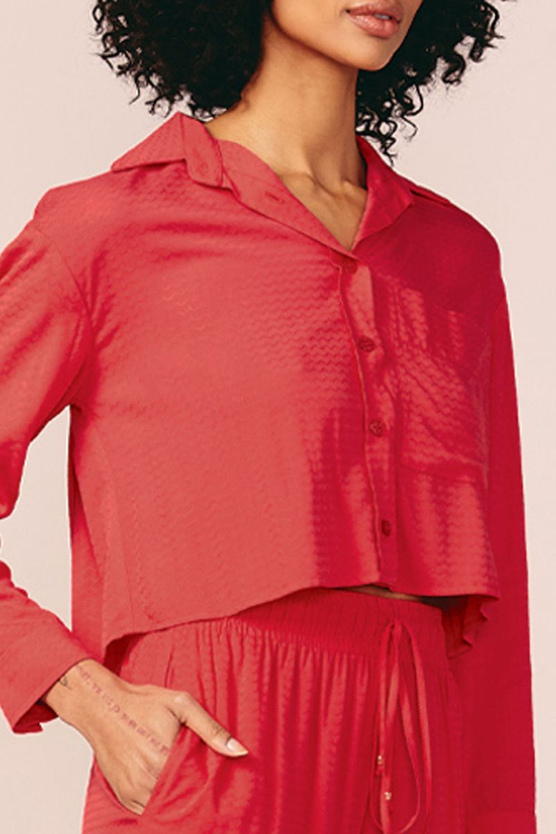 CAMISA CROPPED -RED
