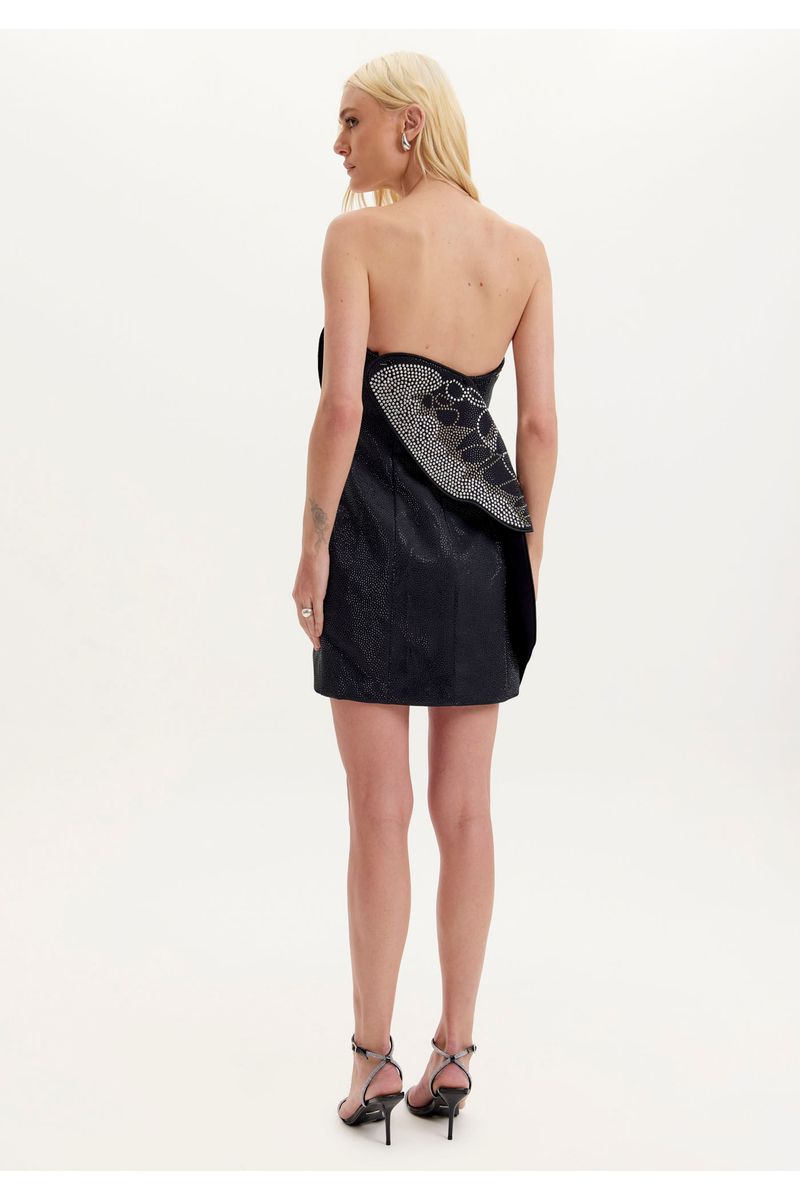 Vestido Curto Com Aplicação