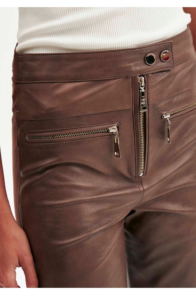Calça De Couro Skinny