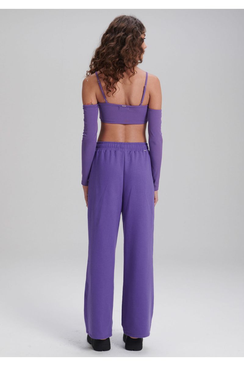 Calca Wide Leg Cintura Alta