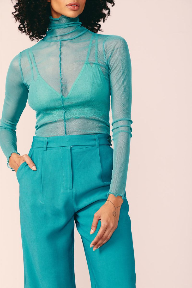 BLUSA SEGUNDA PELE TULE -GRAMA