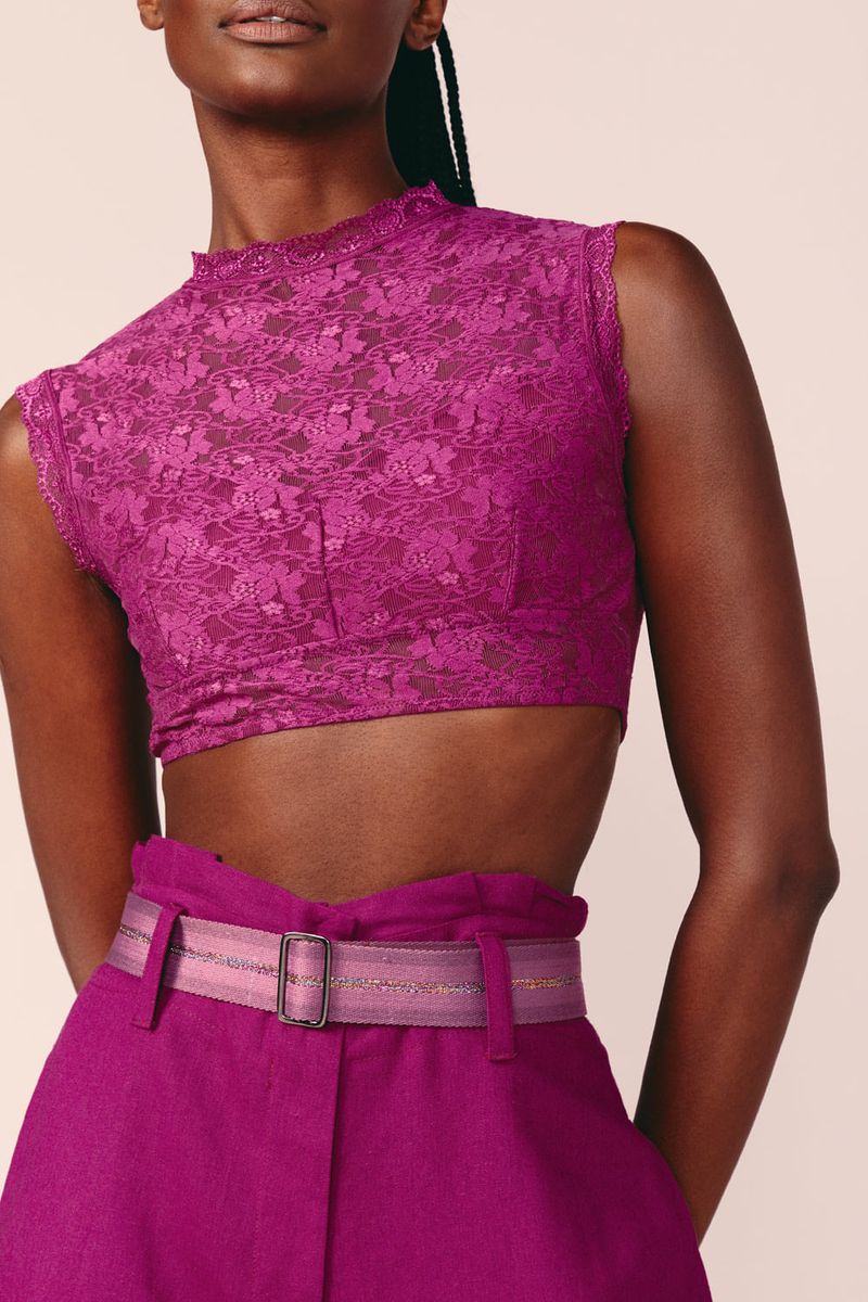 CROPPED RENDA GOLINHA -AMORA