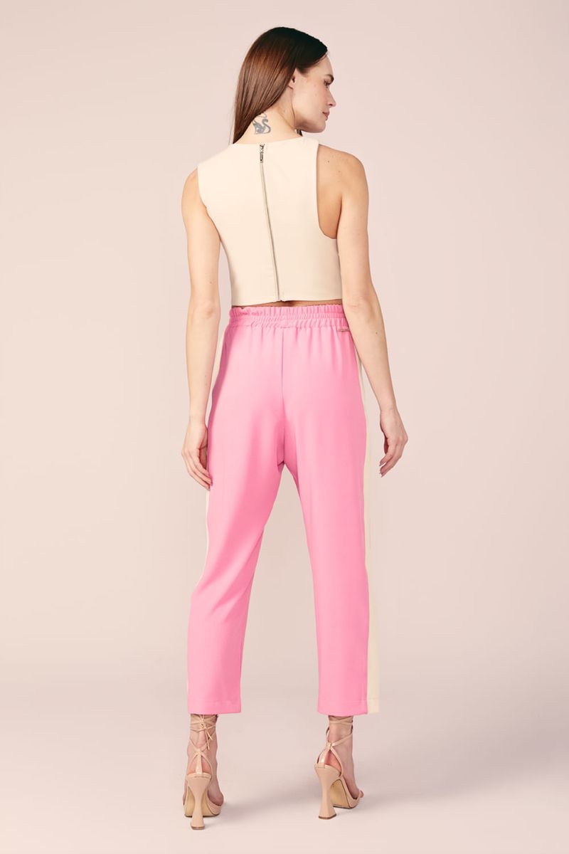 CALÇA CREPE MIX COLOR -FLAMBE / CREME