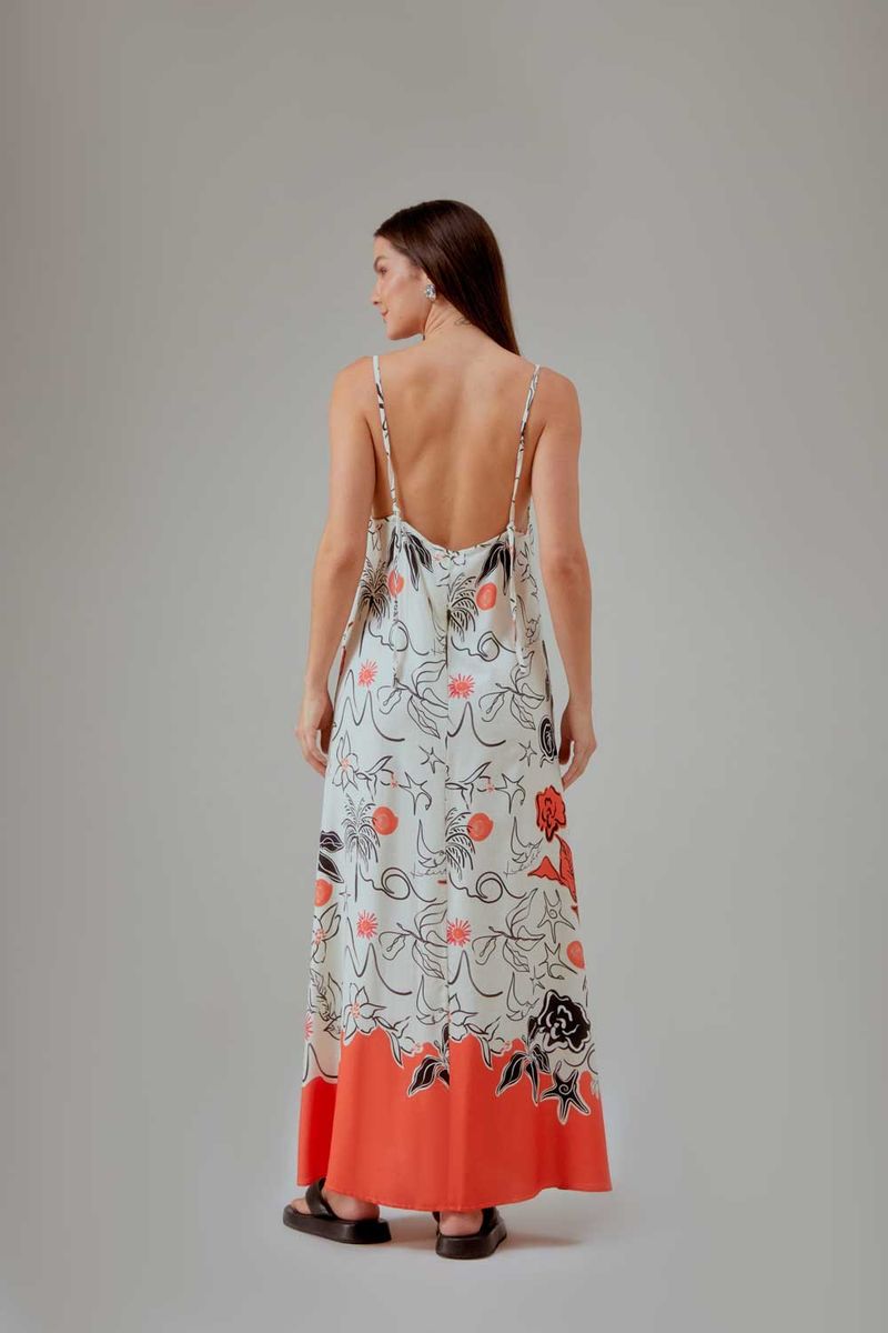 Vestido Estampa Horizon Midi