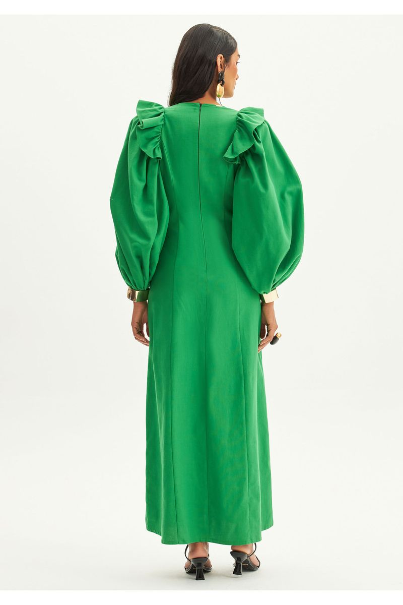 Vestido Longo Com Bordado