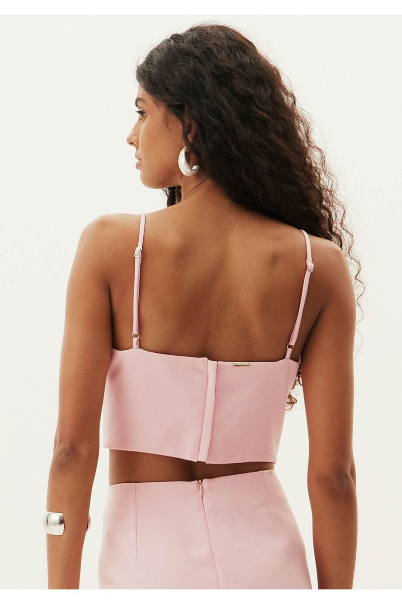 Top Cropped Com Laço Shine
