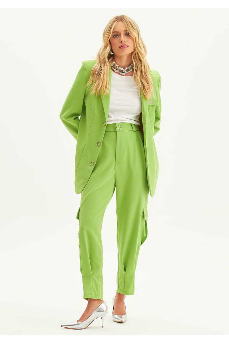 Blazer Alongado Com Lapela