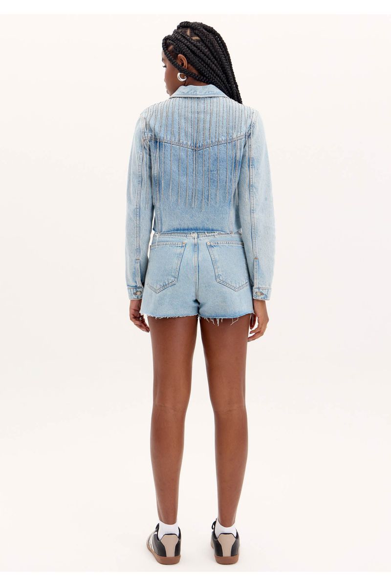Short Grandfather Jeans Brilho