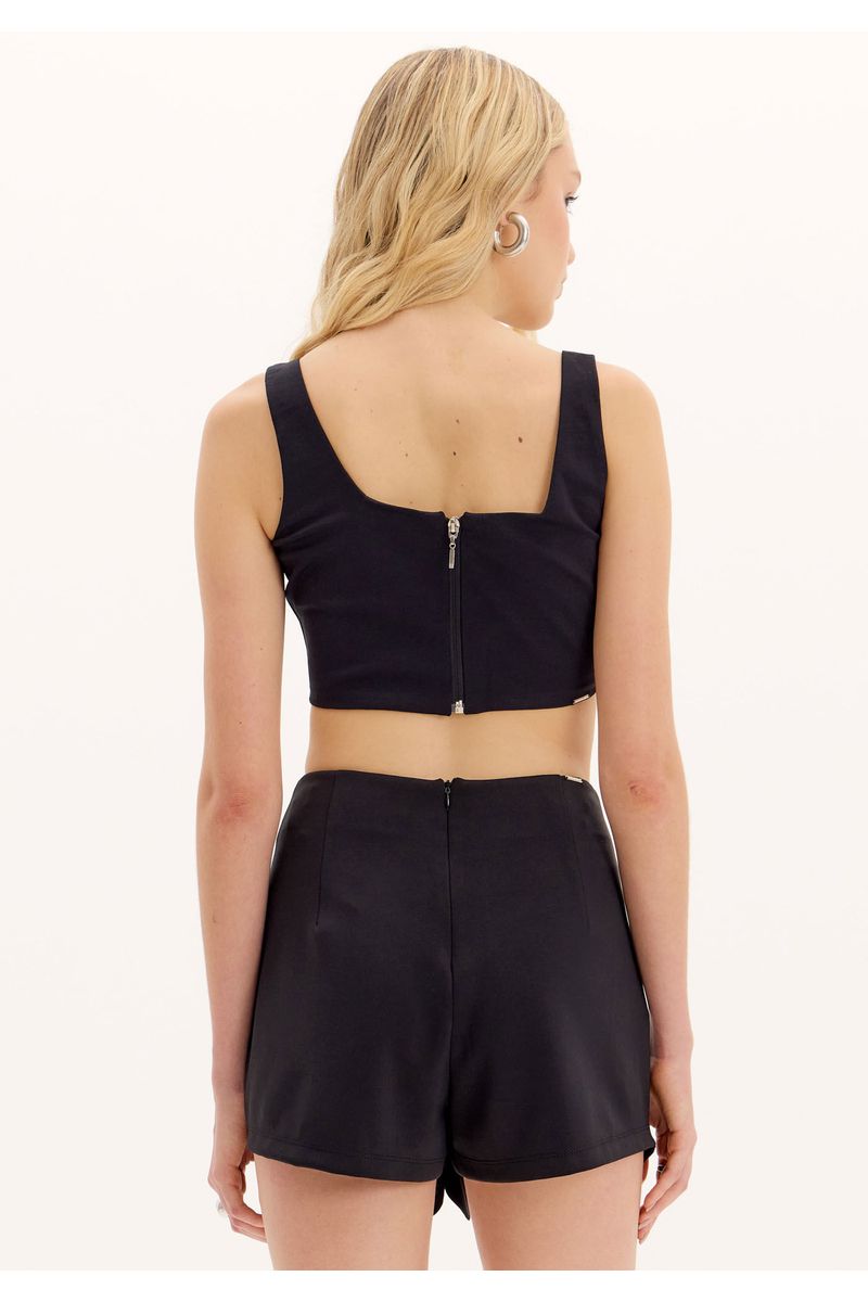 Top Cropped Corações Brilhos