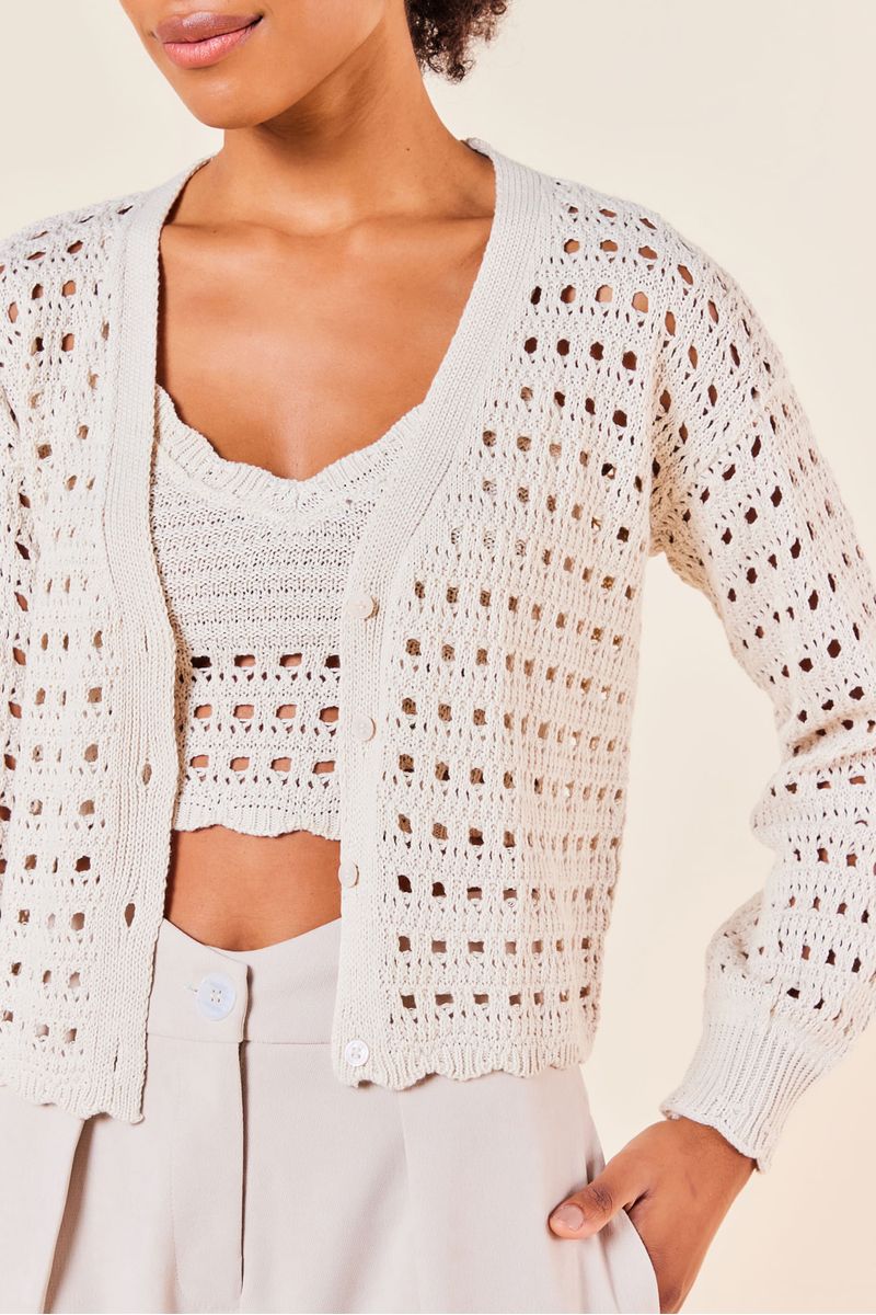 TWIN SET TRICOT -PEROLA
