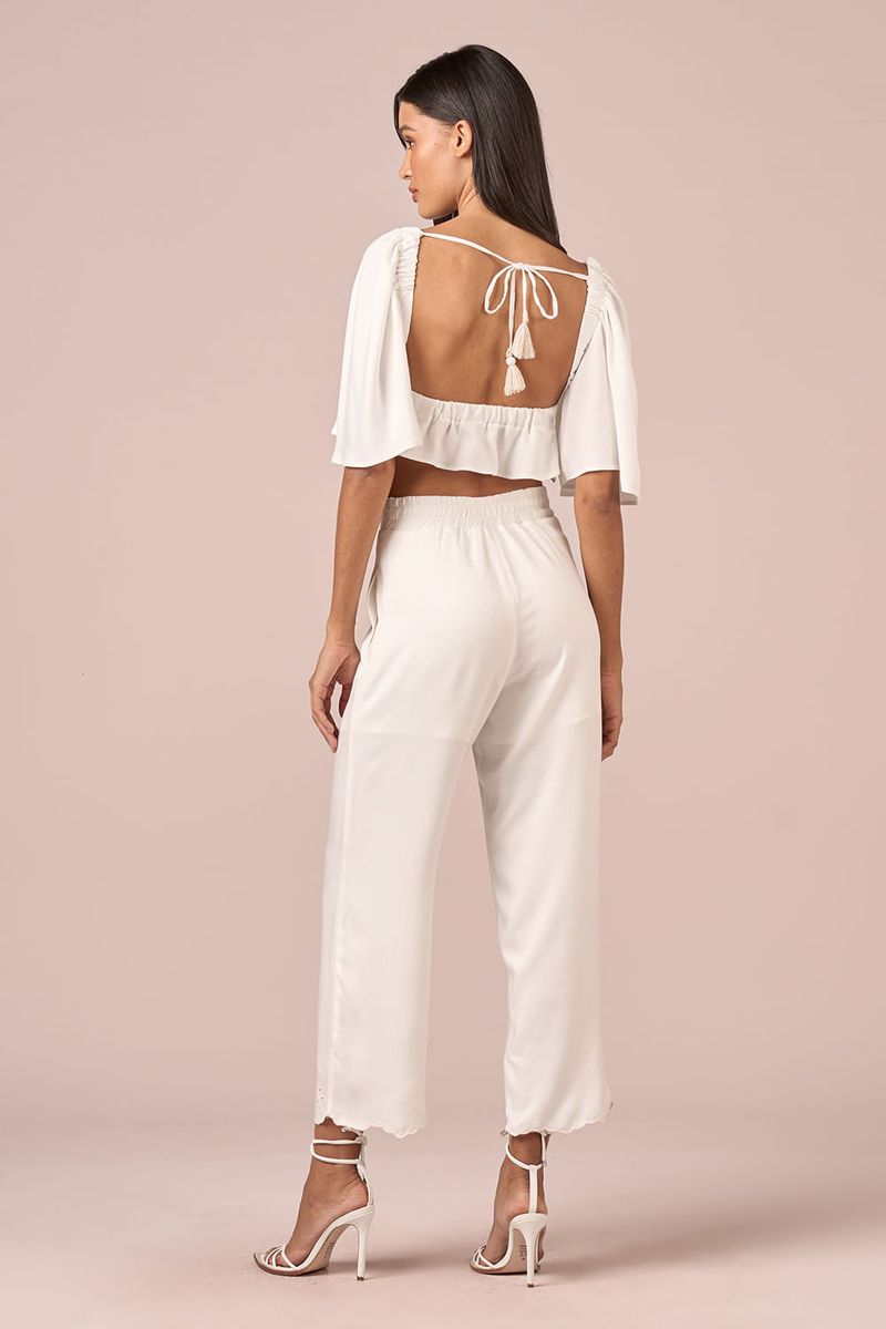CROPPED BORDADO RICHELIEU - BRANCO