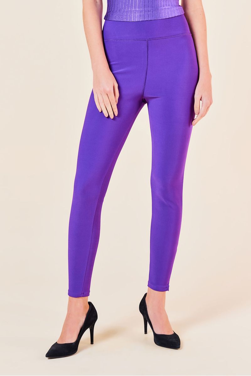 CALCA LEGGING COM ZIPER -ULTRA VIOLETA