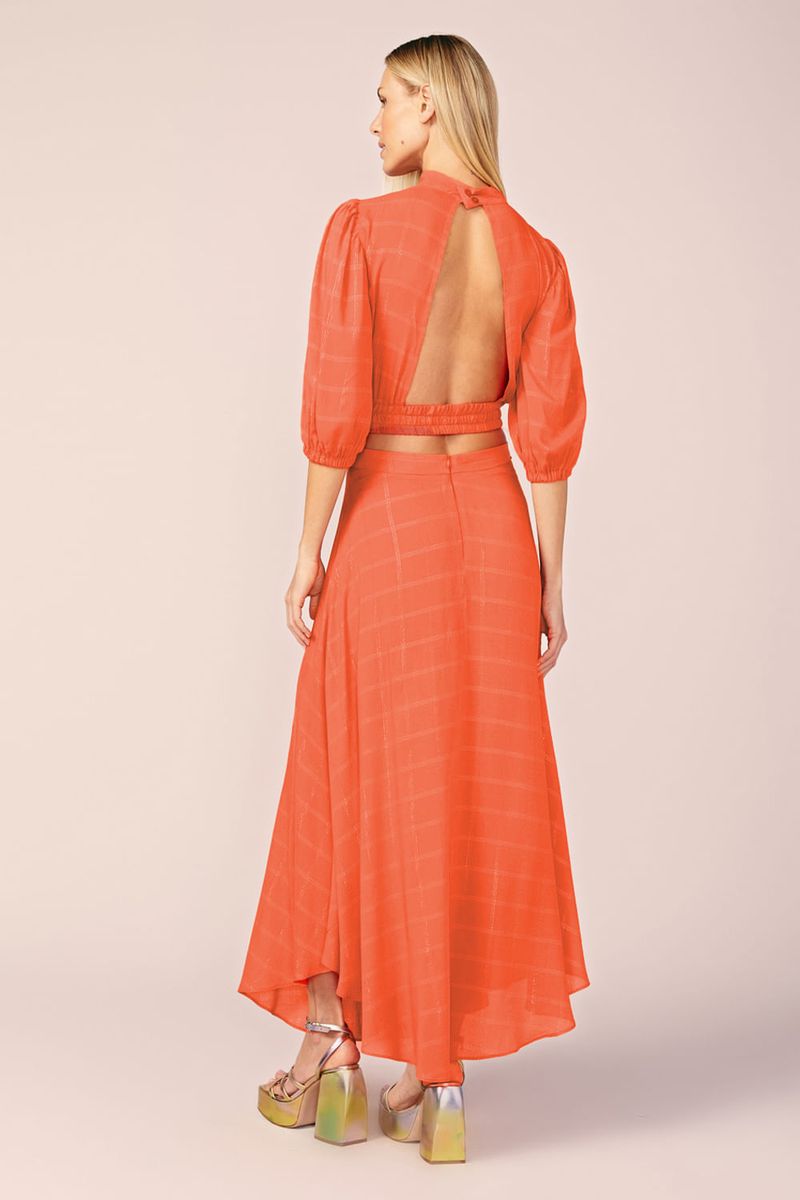 SAIA LONGA LUREX -TERRACOTA