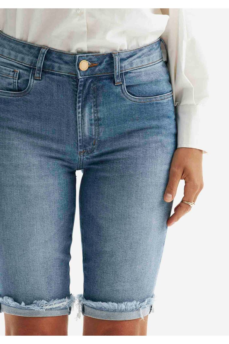 Bermuda Jeans Ciclista High
